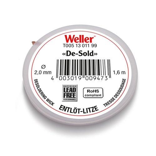 WELLER 납 제거 솔더윅 2.0mmx1.6M | 일렉컴포 - 150만개의 전자 전기 부품 유통전문 쇼핑몰