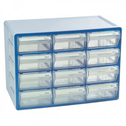 브레인 CA507B(블루) 서랍형정리함 12칸 | 일렉컴포 - 150만개의 전자 전기 부품 유통전문 쇼핑몰