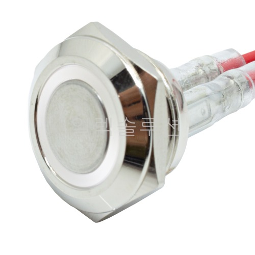 19파이 메탈 푸쉬 스위치 짧은바디 플랫형 화이트 LED 6V/12V/24V | 일렉컴포 - 150만개의 전자 전기 부품 유통전문 쇼핑몰