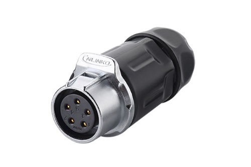 20파이 방수 커넥터 5핀 Female 중간 연결 플러그  LP-20-J05PP-01-001   [CNLINKO] | 일렉컴포 - 150만개의 전자 전기 부품 유통전문 쇼핑몰