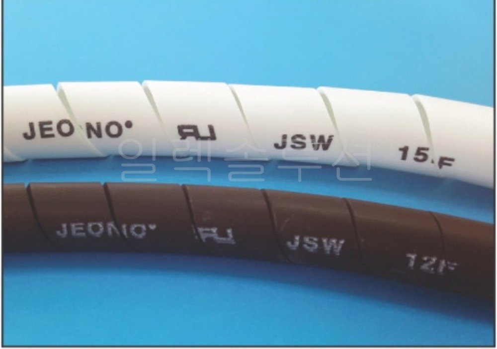 JSW-15F  백색   스피럴 랩  헬리컬밴드  돼지꼬리밴드 케이블 전선정리    45m | 일렉컴포 - 150만개의 전자 전기 부품 유통전문 쇼핑몰